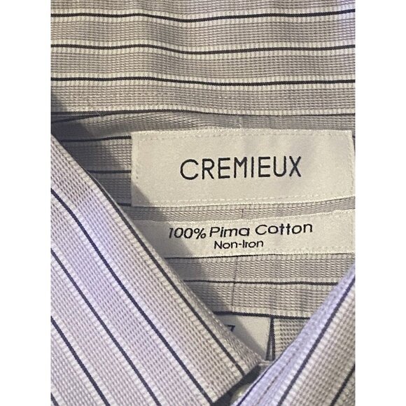 Cremieux Mens Shirt Button 100% Prima Cotton Long Sleeve 17/35 Large - Picture 3 of 9